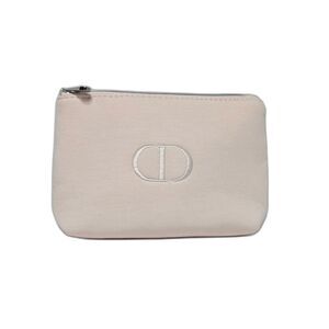 Dior Beauty Pastel Baby Pink Soft Zip Cosmetic Pouch | Mini Clutch Bag